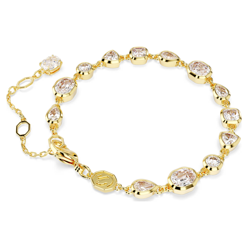 Swarovski Imber armband Tennis ronde slijpvorm Goudkleurig/Wit 5705471