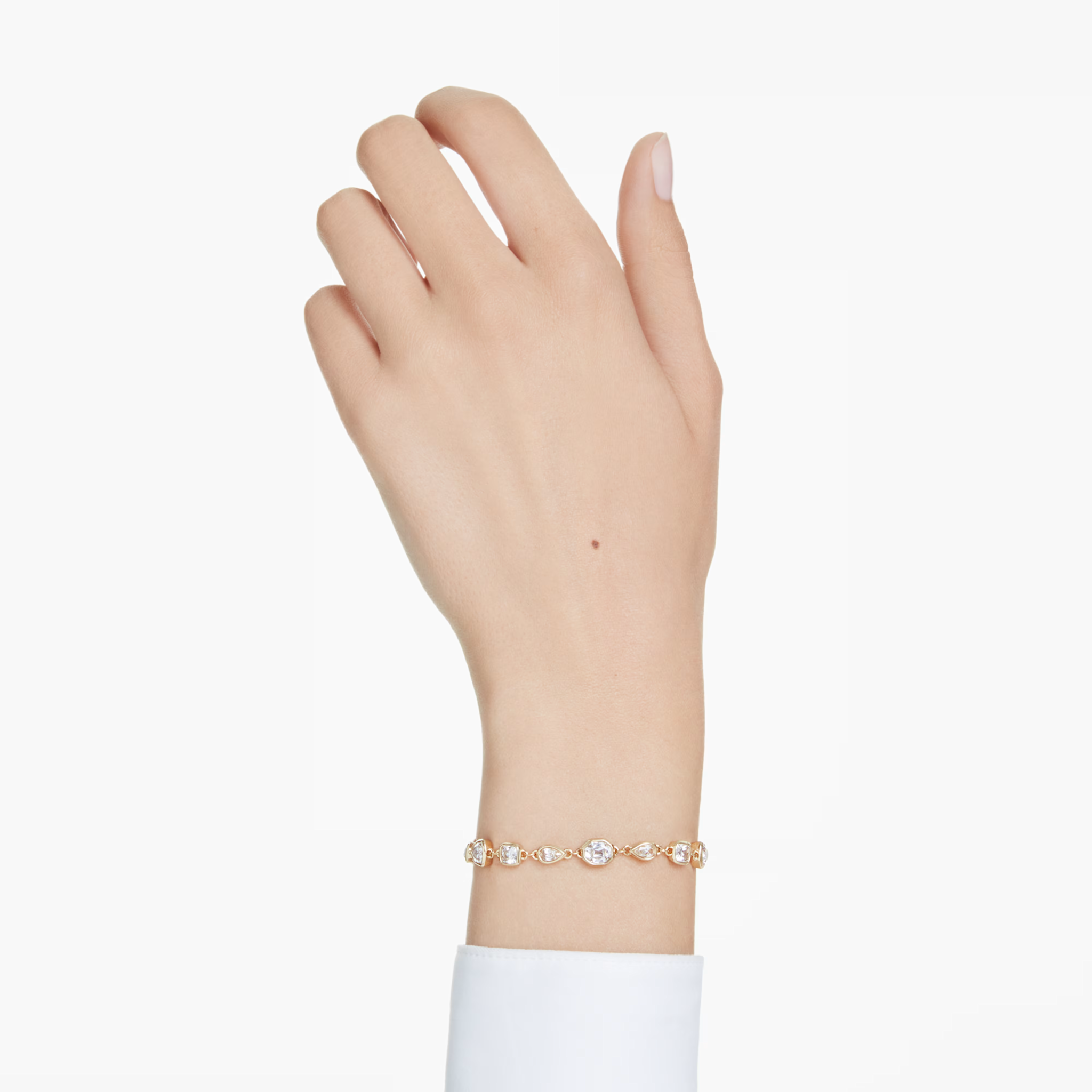 Swarovski Imber armband Tennis ronde slijpvorm Goudkleurig/Wit 5705471