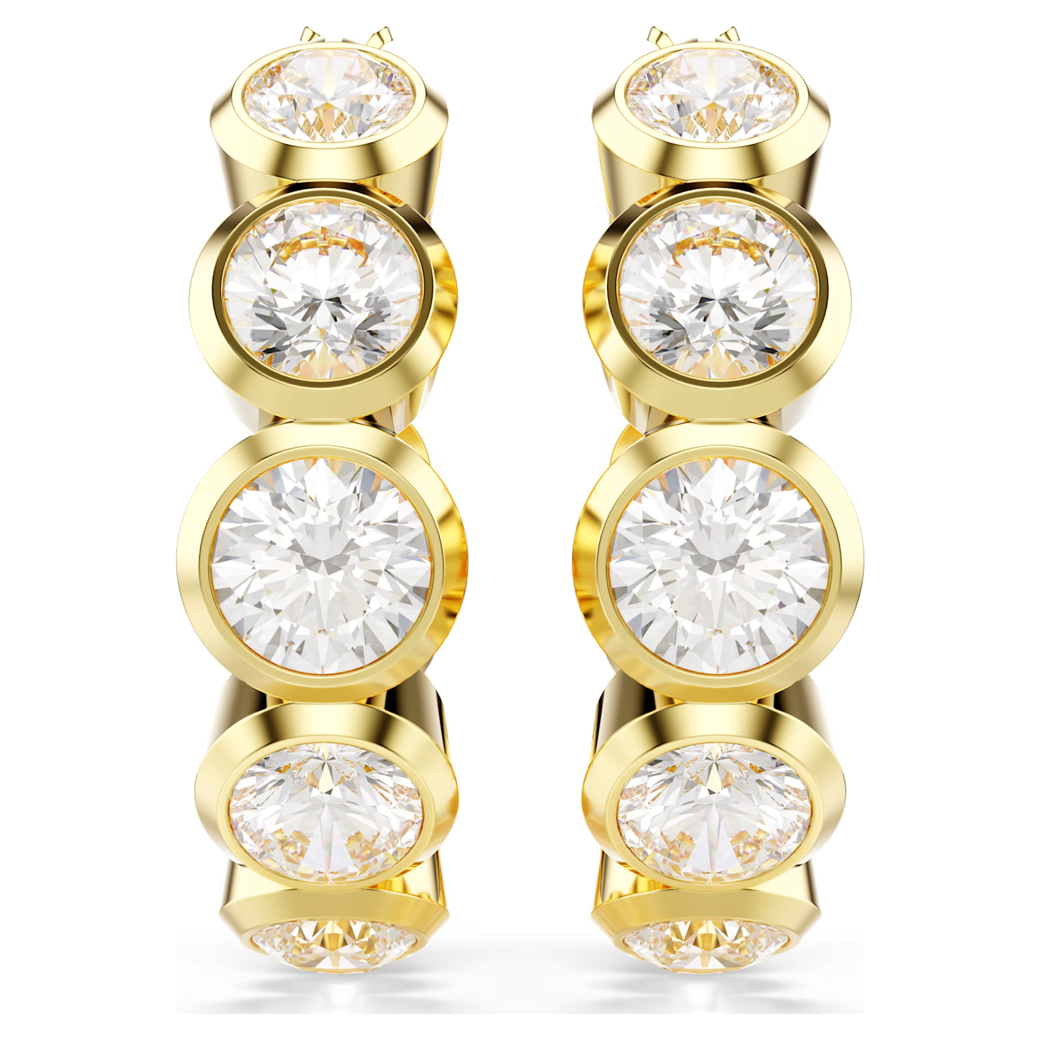 Swarovski Imber oorbellen Ronde slijpvorm Goudkleurig/Wit 5711483