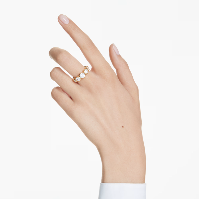 Swarovski Imber ring Ronde slijpvorm gecombineerd Goudkleurig/Wit