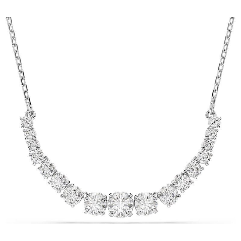 Swarovski Matrix ketting Ronde slijpvorm Zilverkleurig/Wit 5705396
