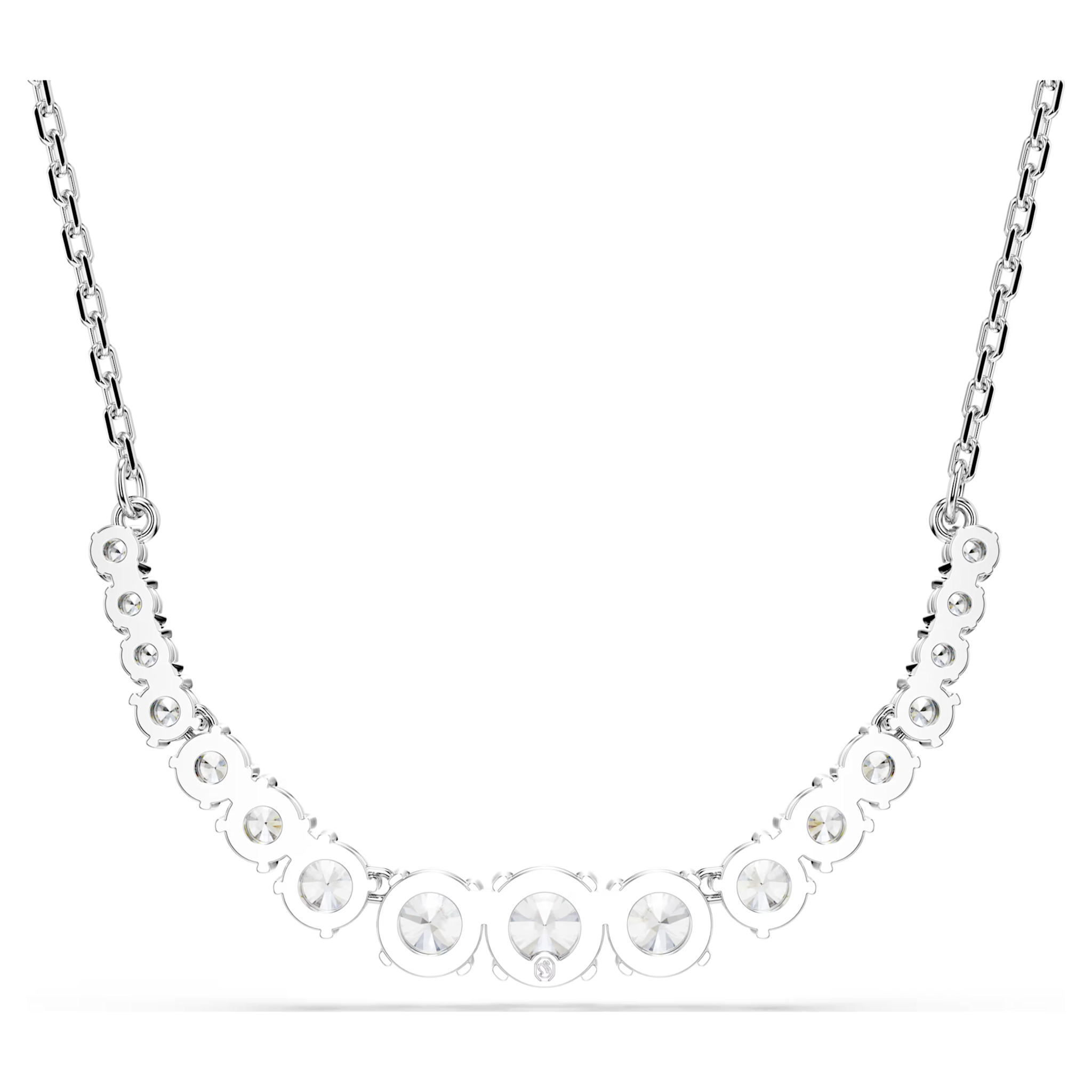 Swarovski Matrix ketting Ronde slijpvorm Zilverkleurig/Wit 5705396