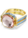 Swarovski Chroma ring Cushion slijpvorm  Goudkleurig/Mix