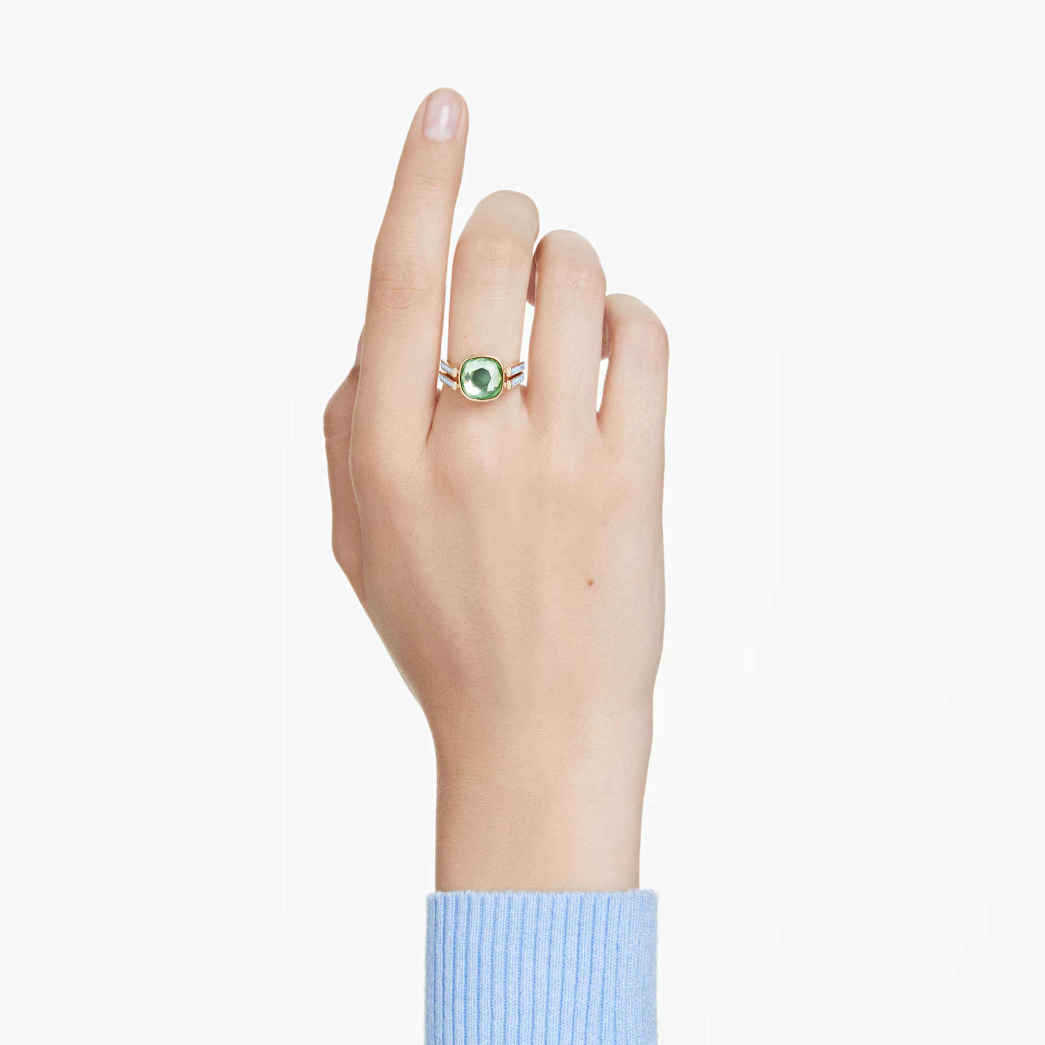 Swarovski Chroma ring Cushion slijpvorm  Goudkleurig/Mix