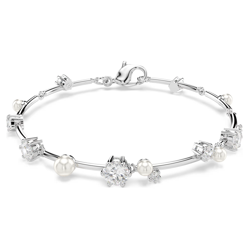 Swarovski Matrix armband Tennis crystal Pearl Zilverkleurig/Wit 5707511
