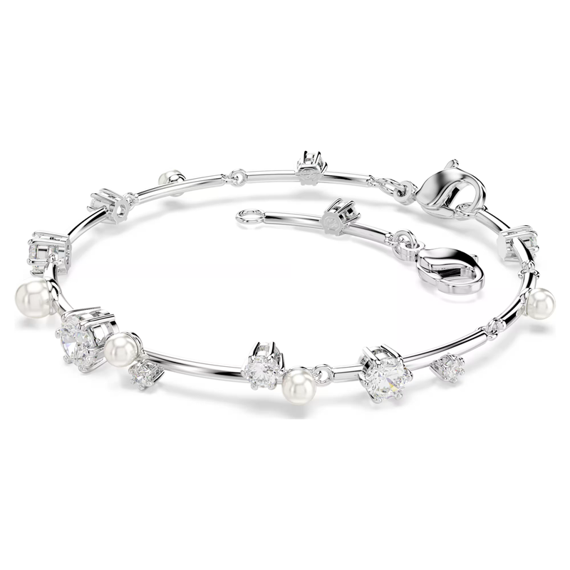 Swarovski Matrix armband Tennis crystal Pearl Zilverkleurig/Wit 5707511