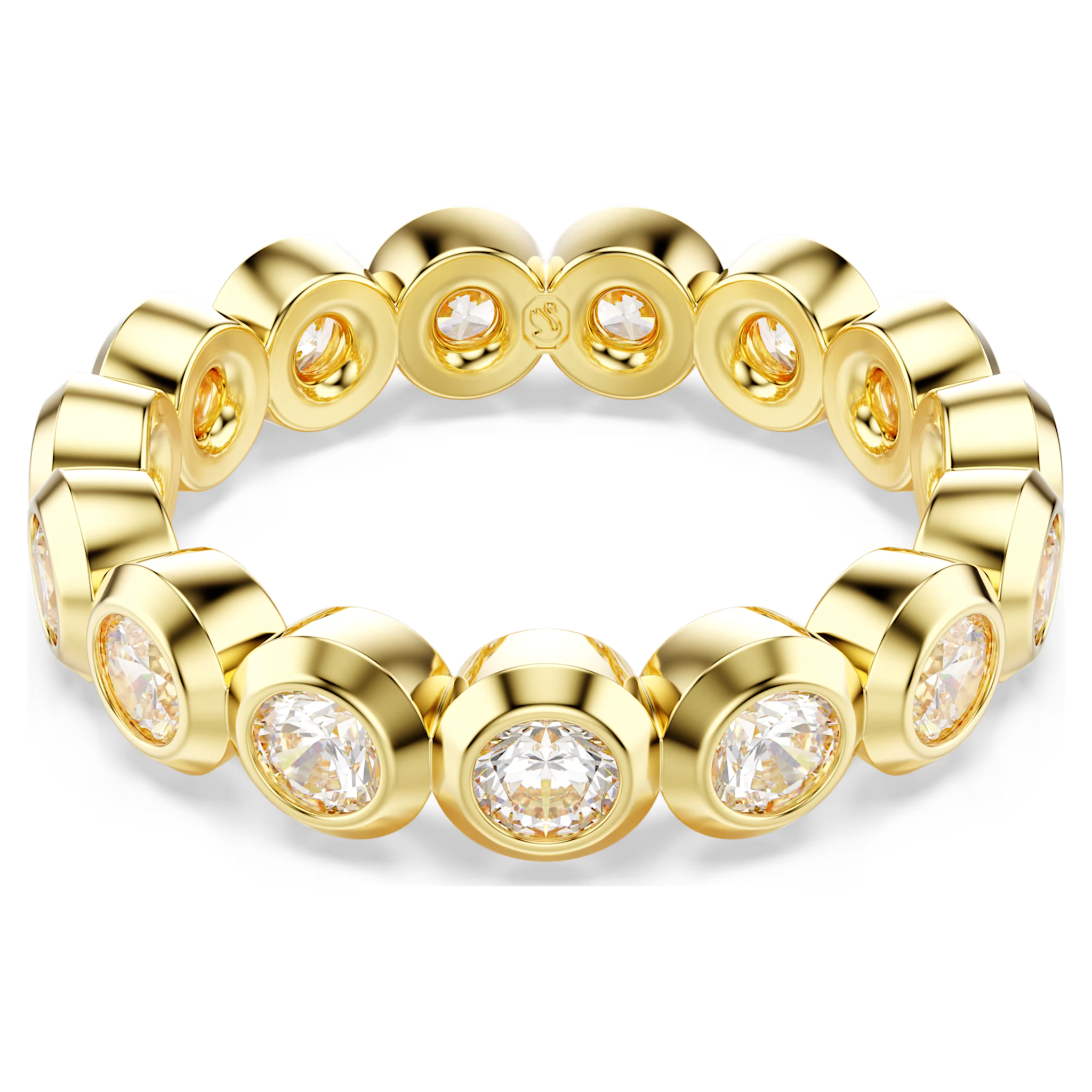 Swarovski Imber ring Ronde slijpvorm Goudkleurig/Wit