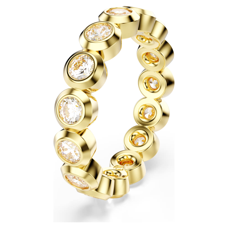 Swarovski Imber ring Ronde slijpvorm Goudkleurig/Wit