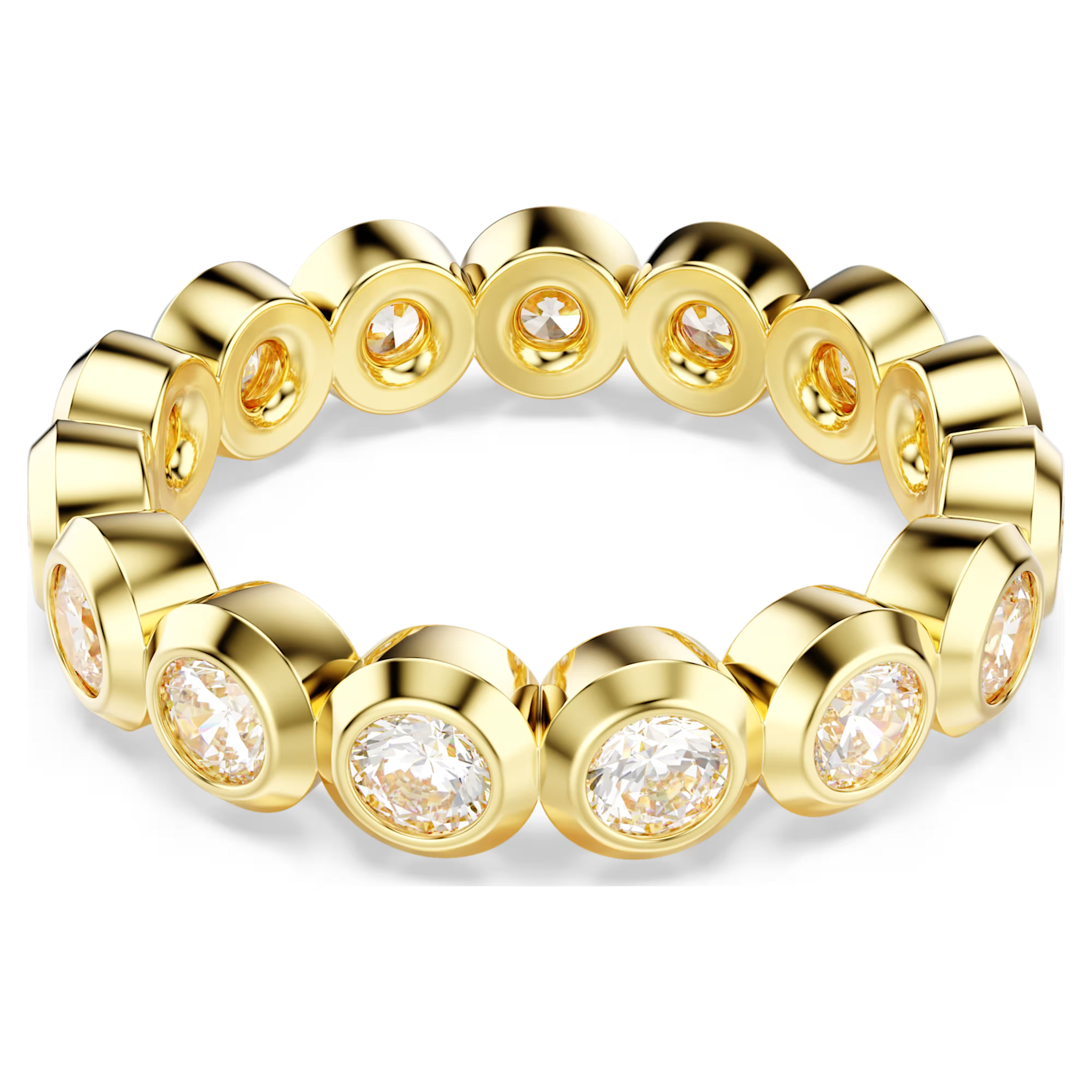 Swarovski Imber ring Ronde slijpvorm Goudkleurig/Wit