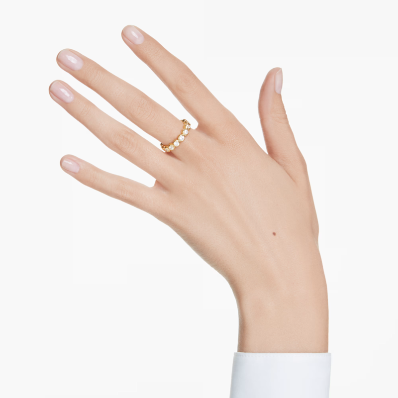 Swarovski Imber ring Ronde slijpvorm Goudkleurig/Wit