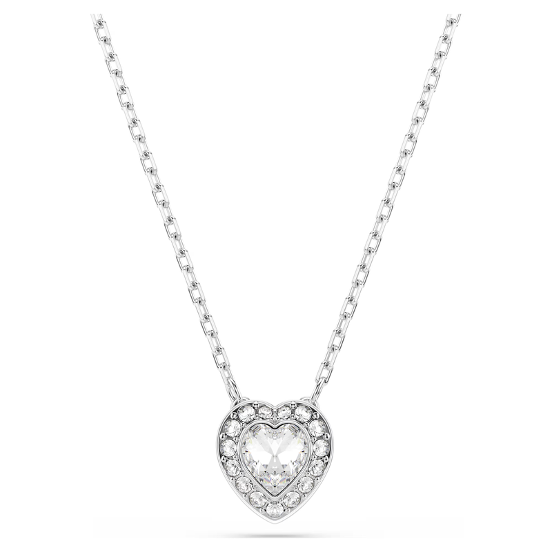 Swarovski Capsule ketting met hanger Angelic hartvorm Zilverkleurig/Wit 5720852