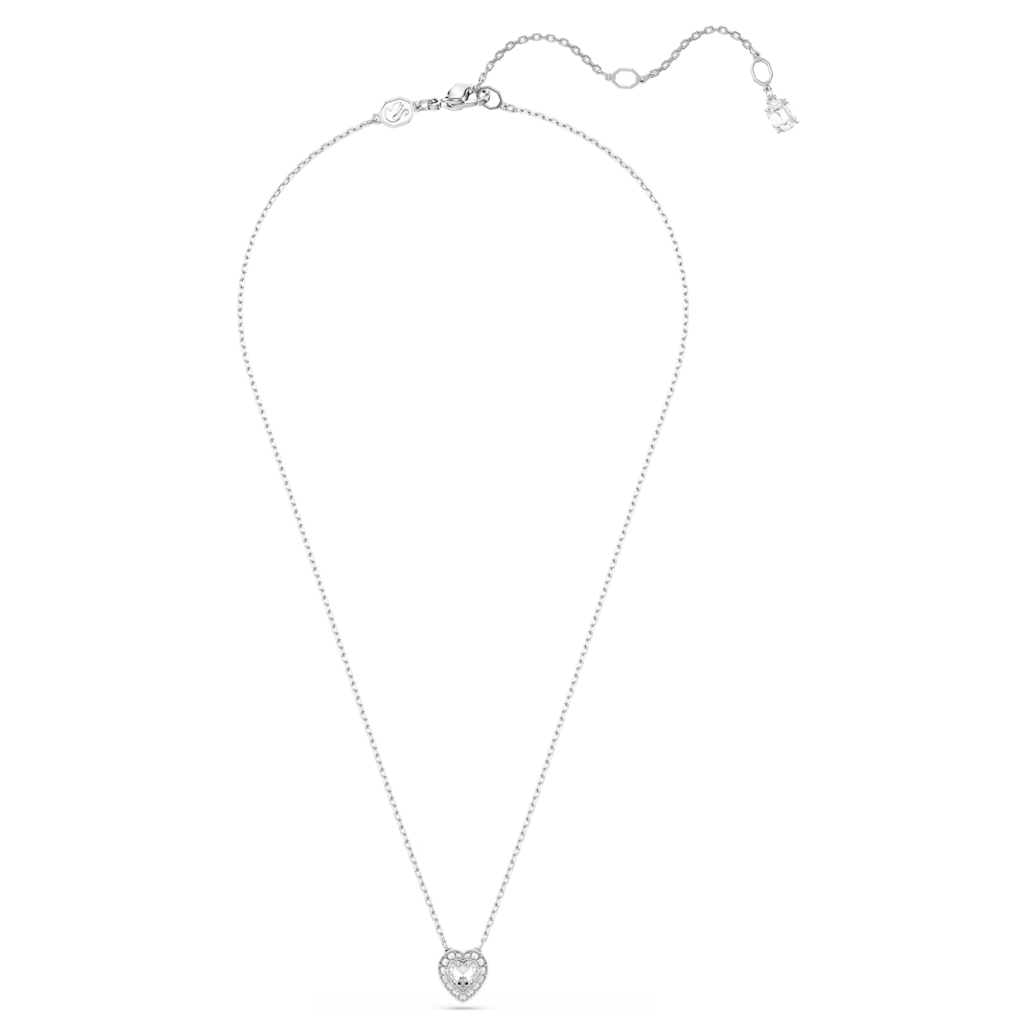 Swarovski Capsule ketting met hanger Angelic hartvorm Zilverkleurig/Wit 5720852