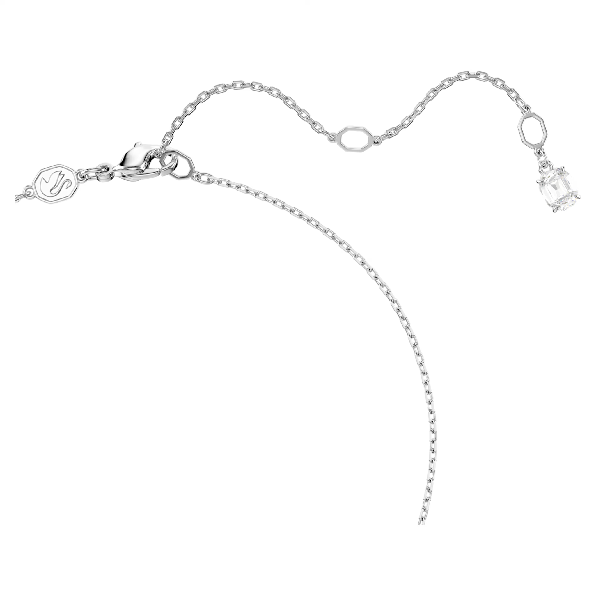 Swarovski Capsule ketting met hanger Angelic hartvorm Zilverkleurig/Wit 5720852