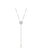 Swarovski Capsule ketting met hanger Y-Ketting Crystal pearls verschillende slijpvormen Zilverkleurig/Wit 5720855