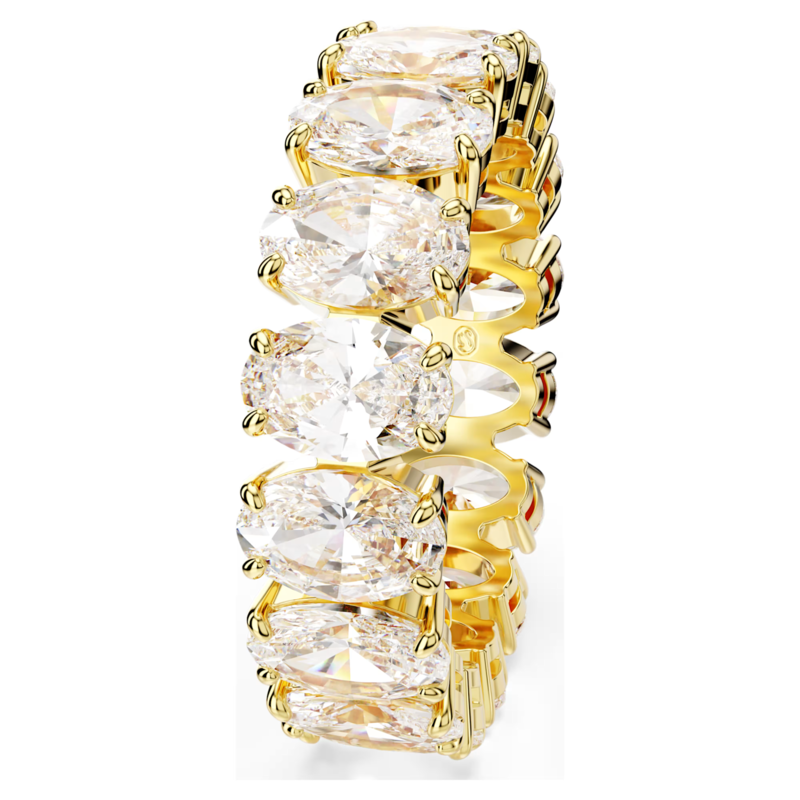 Swarovski Matrix ring Ovale slijpvorm Goudkleurig/Wit