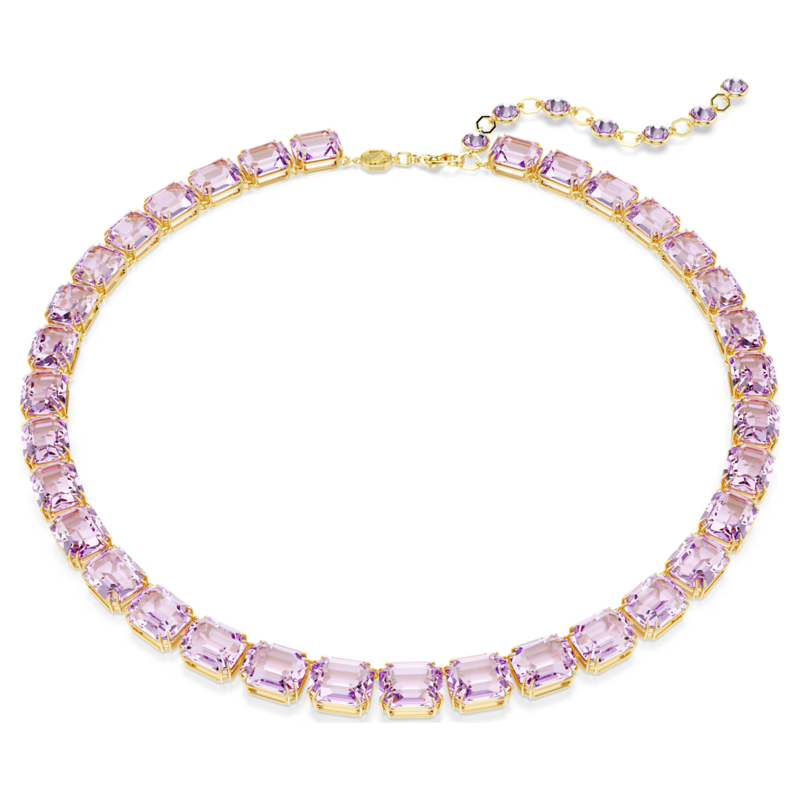 Swarovski Millenia ketting Tennis Octagon slijpvorm Goudkleurig/Paars 5705754