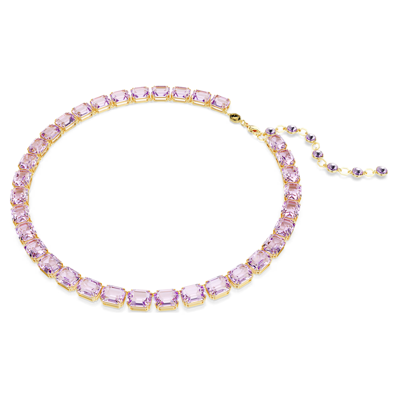 Swarovski Millenia ketting Tennis Octagon slijpvorm Goudkleurig/Paars 5705754