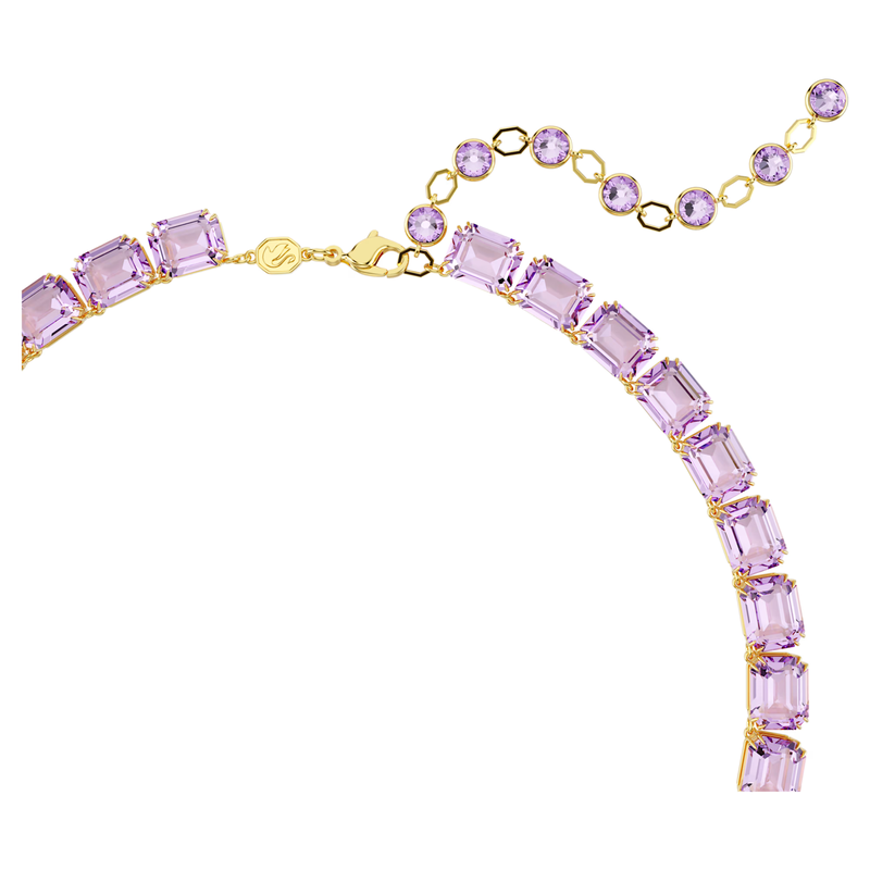 Swarovski Millenia ketting Tennis Octagon slijpvorm Goudkleurig/Paars 5705754