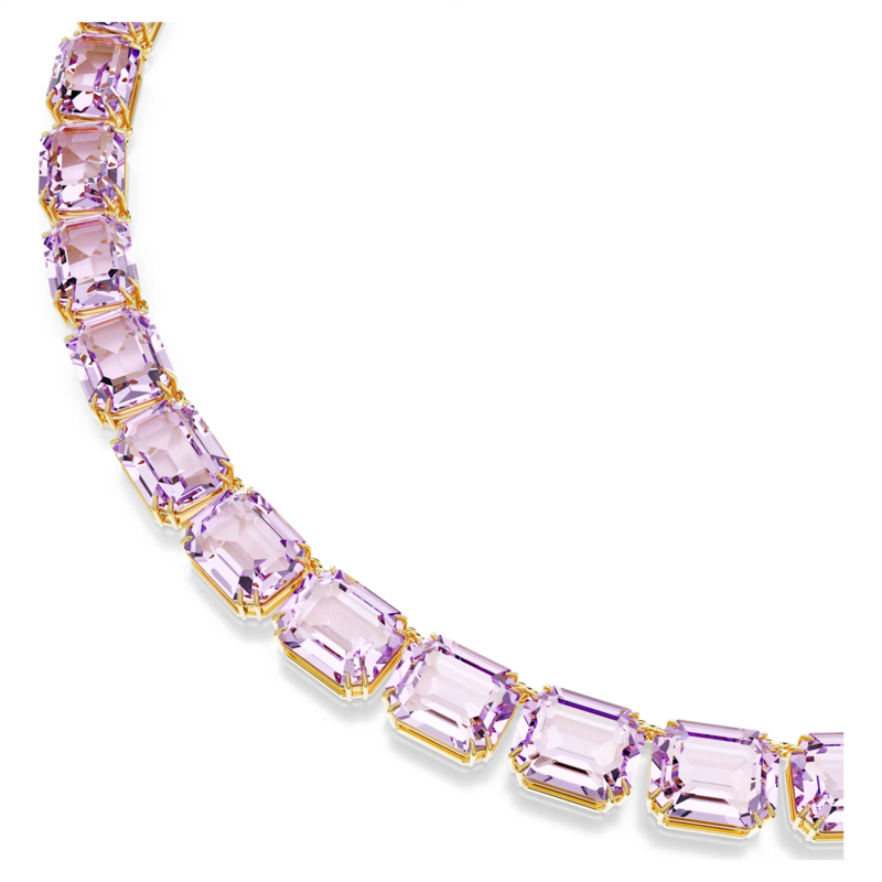Swarovski Millenia ketting Tennis Octagon slijpvorm Goudkleurig/Paars 5705754