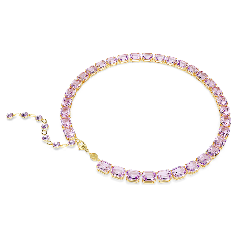 Swarovski Millenia ketting Tennis Octagon slijpvorm Goudkleurig/Paars 5705754