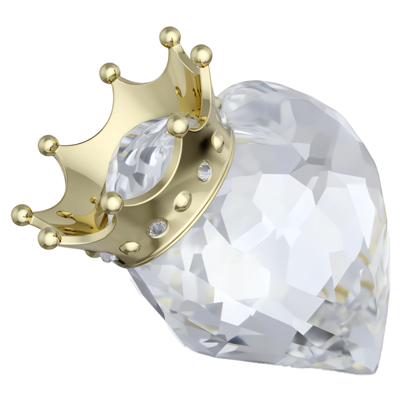 Swarovski Symbolica kristallen beeldje Hart met kroon Wit/Goudkleurig 5692958