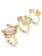 Swarovski Gema ring Set van drie  Goudkleurig/Multi