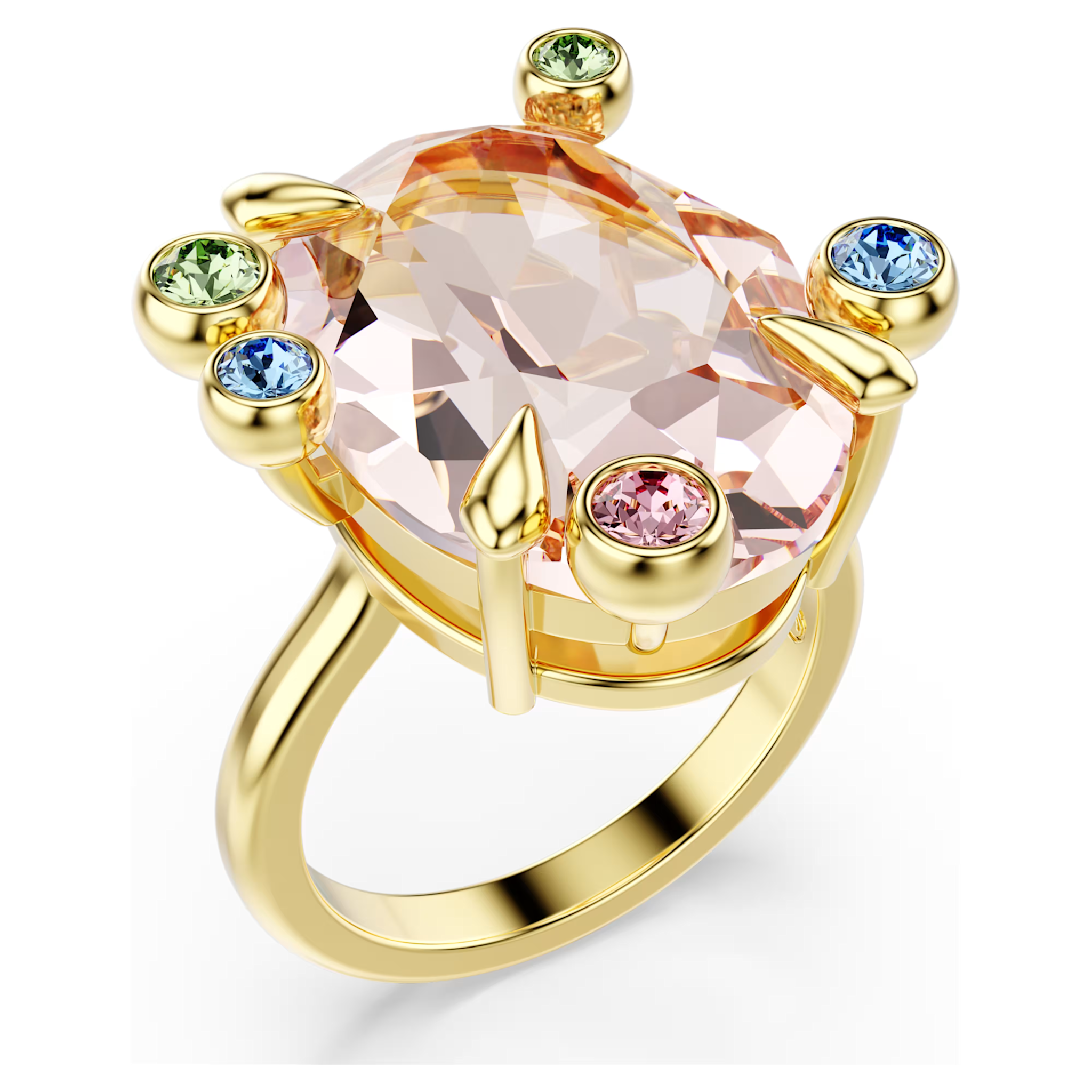 Swarovski Gema ring Set van drie  Goudkleurig/Multi