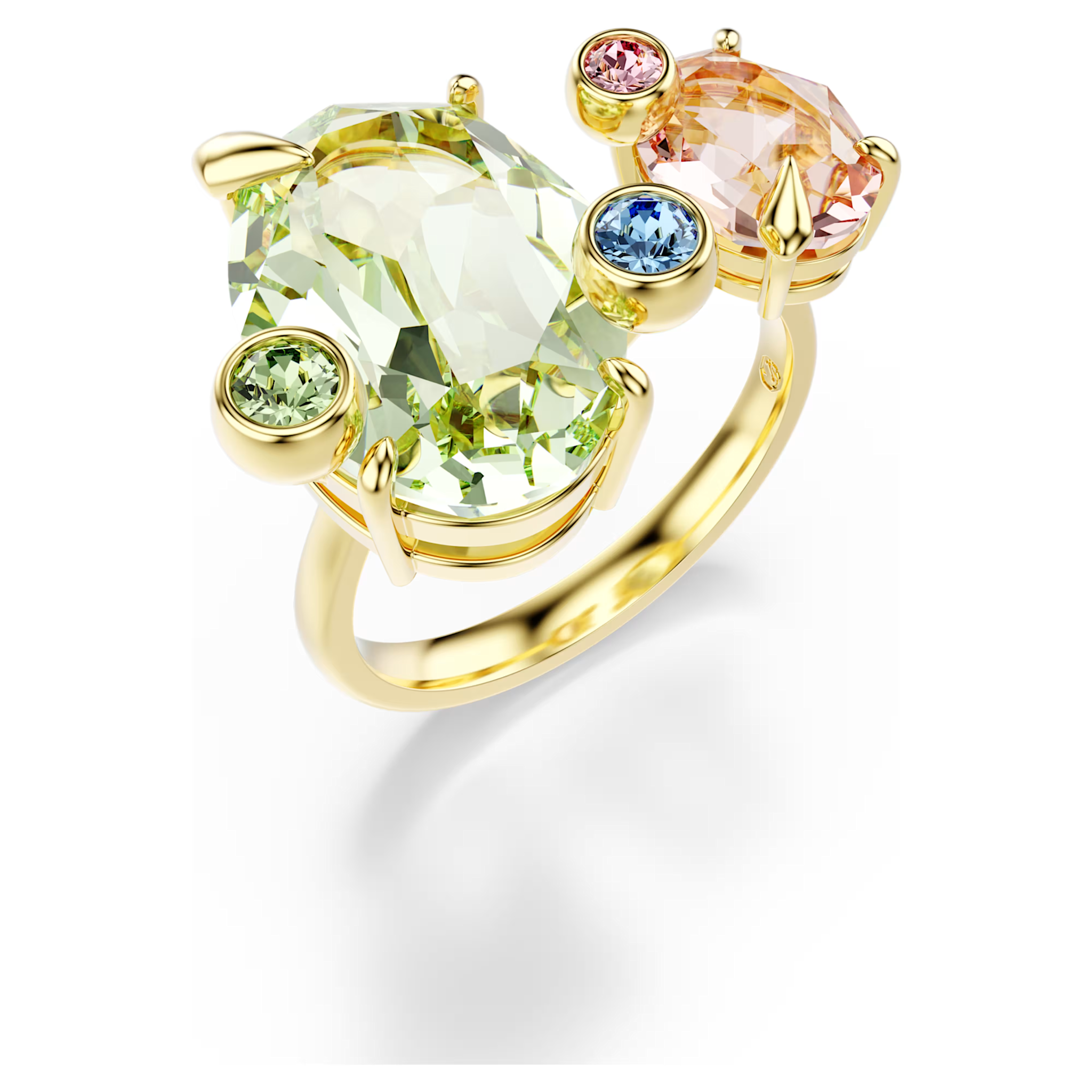 Swarovski Gema ring Set van drie  Goudkleurig/Multi