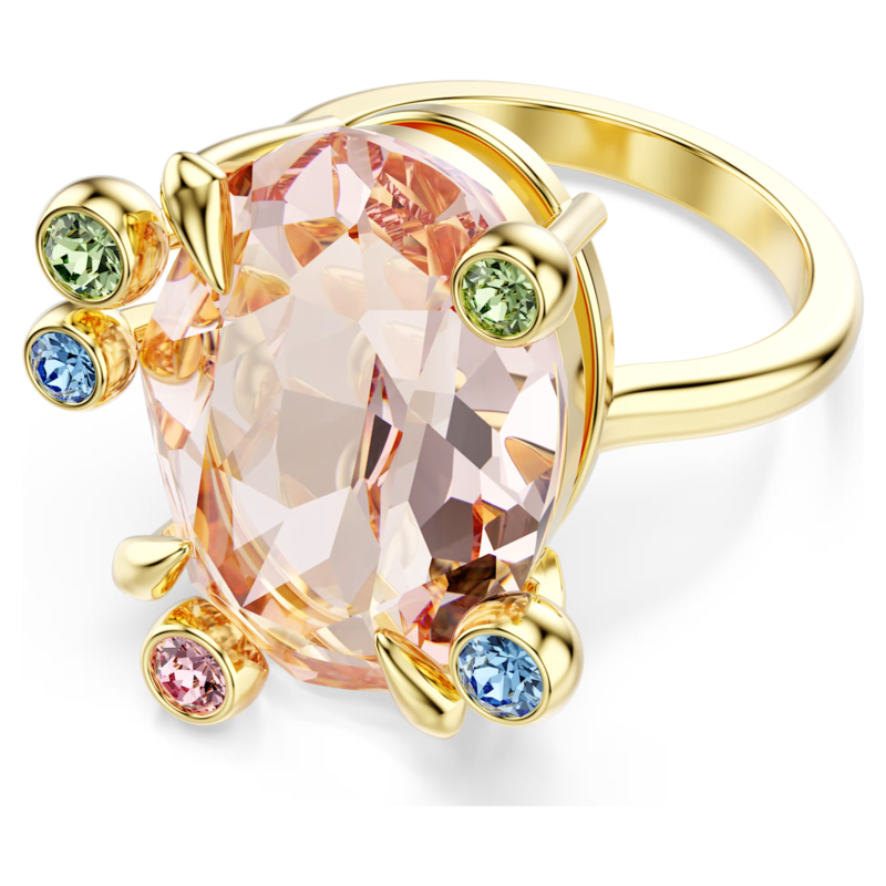 Swarovski Gema ring Set van drie  Goudkleurig/Multi