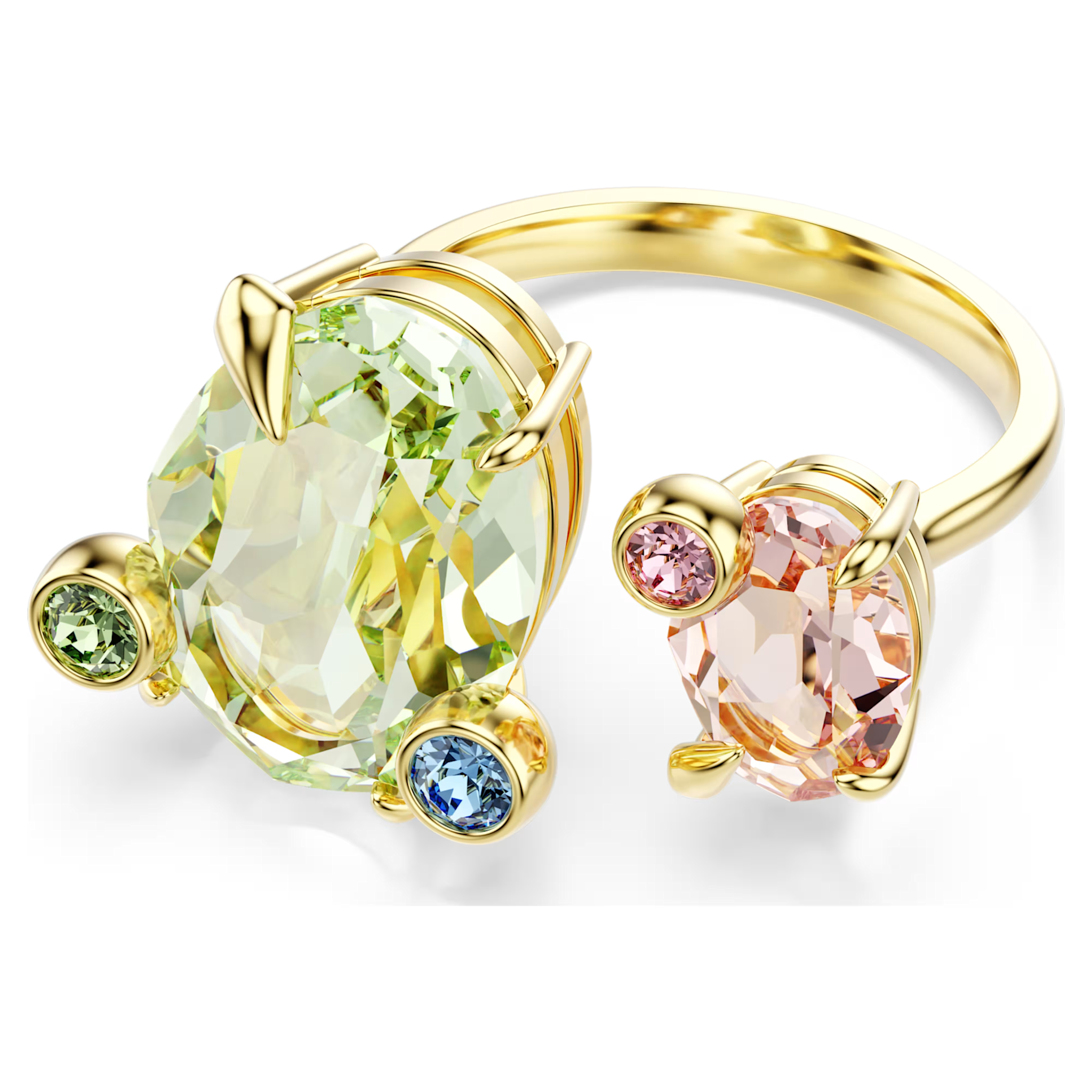 Swarovski Gema ring Set van drie  Goudkleurig/Multi