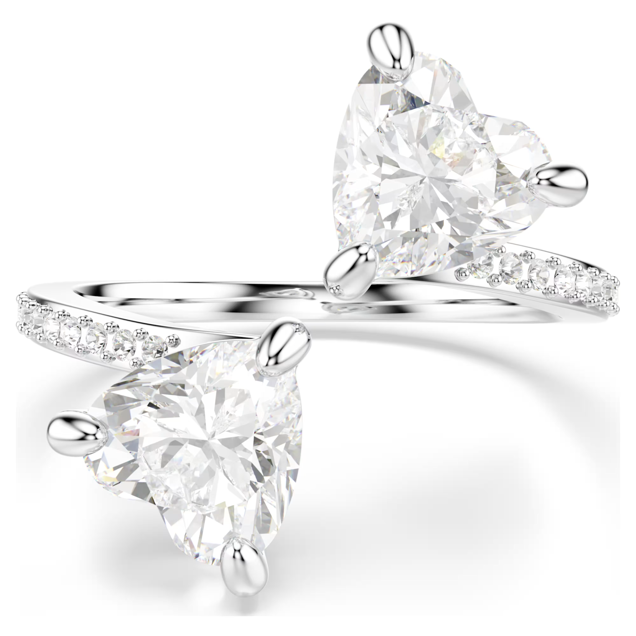 Swarovski Mesmera ring Attract open hartvorm Zilverkleurig/Wit