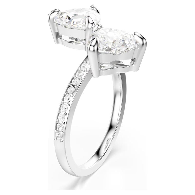Swarovski Mesmera ring Attract open hartvorm Zilverkleurig/Wit
