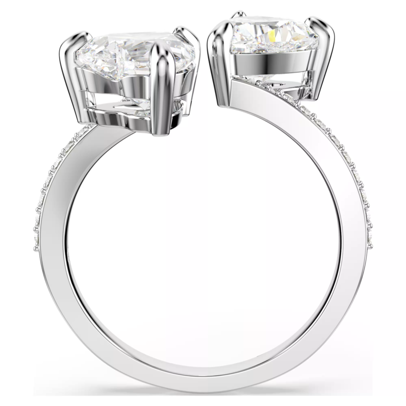 Swarovski Mesmera ring Attract open hartvorm Zilverkleurig/Wit
