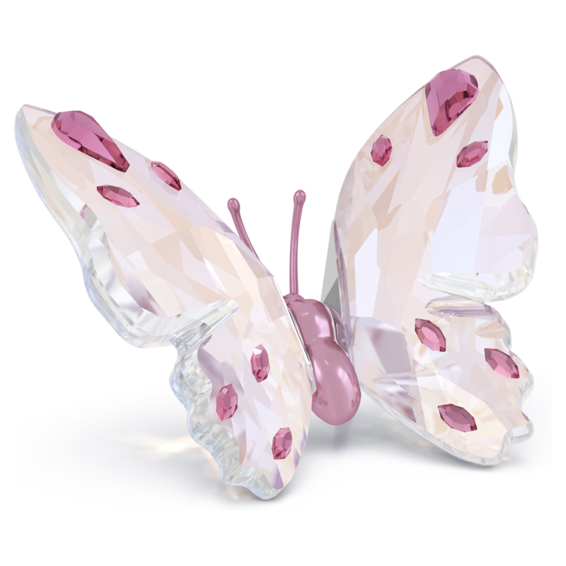 Swarovski Idyllia kristallen beeldje Vlinder klein Roze/Wit 5691959