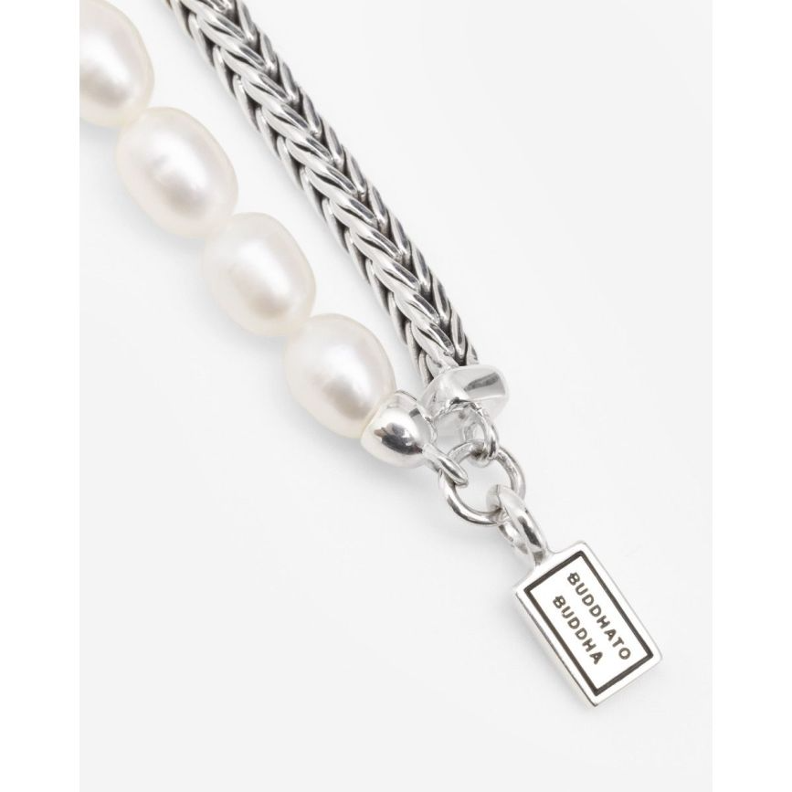 Buddha to Buddha Barbara Mini Parel  ketting Gekweekte zoetwaterparel wit 713 50CM