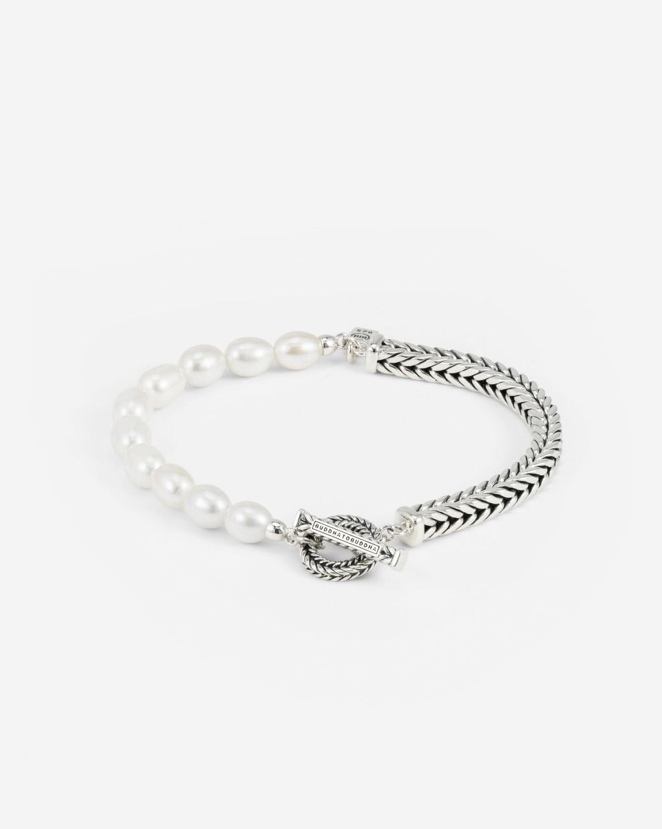 Buddha to Buddha Barbara XS Parel armband Gekweekte zoetwaterparel wit J129
