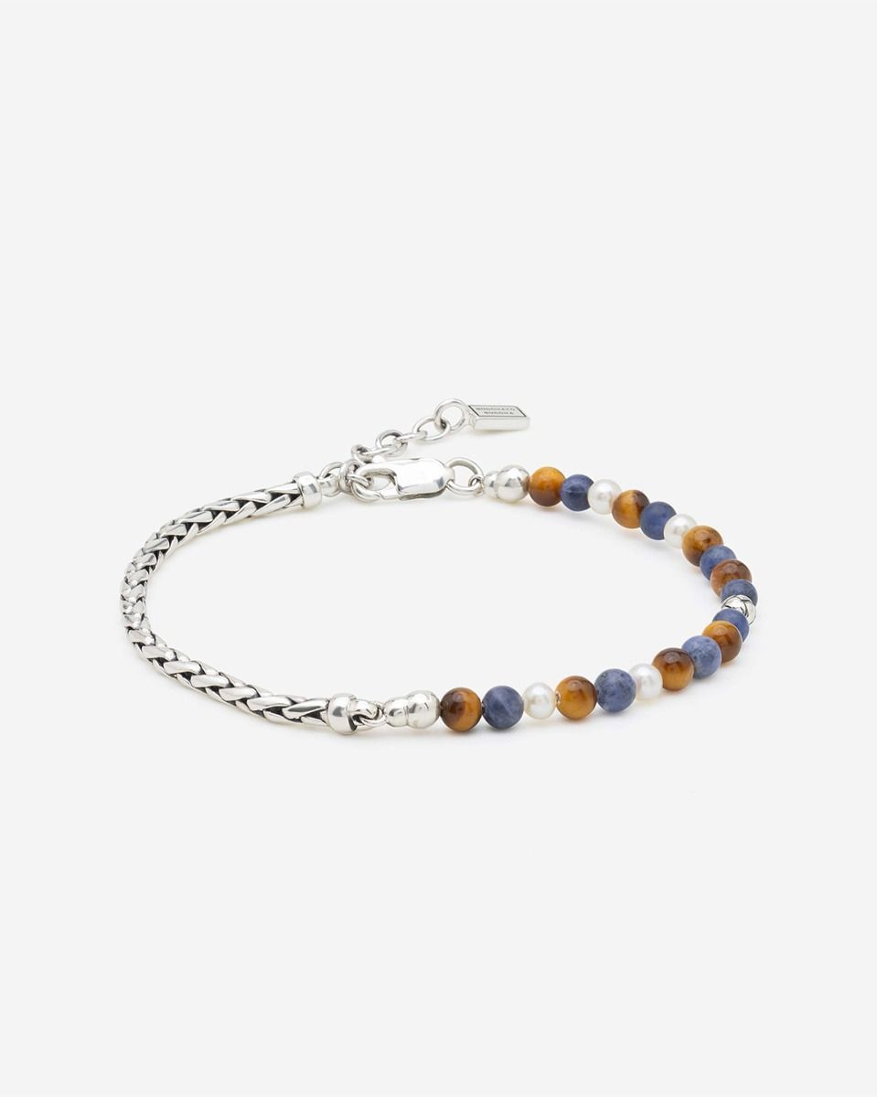 Buddha to Buddha Stacking armband Tiger Eye, Sodalite 038TIS