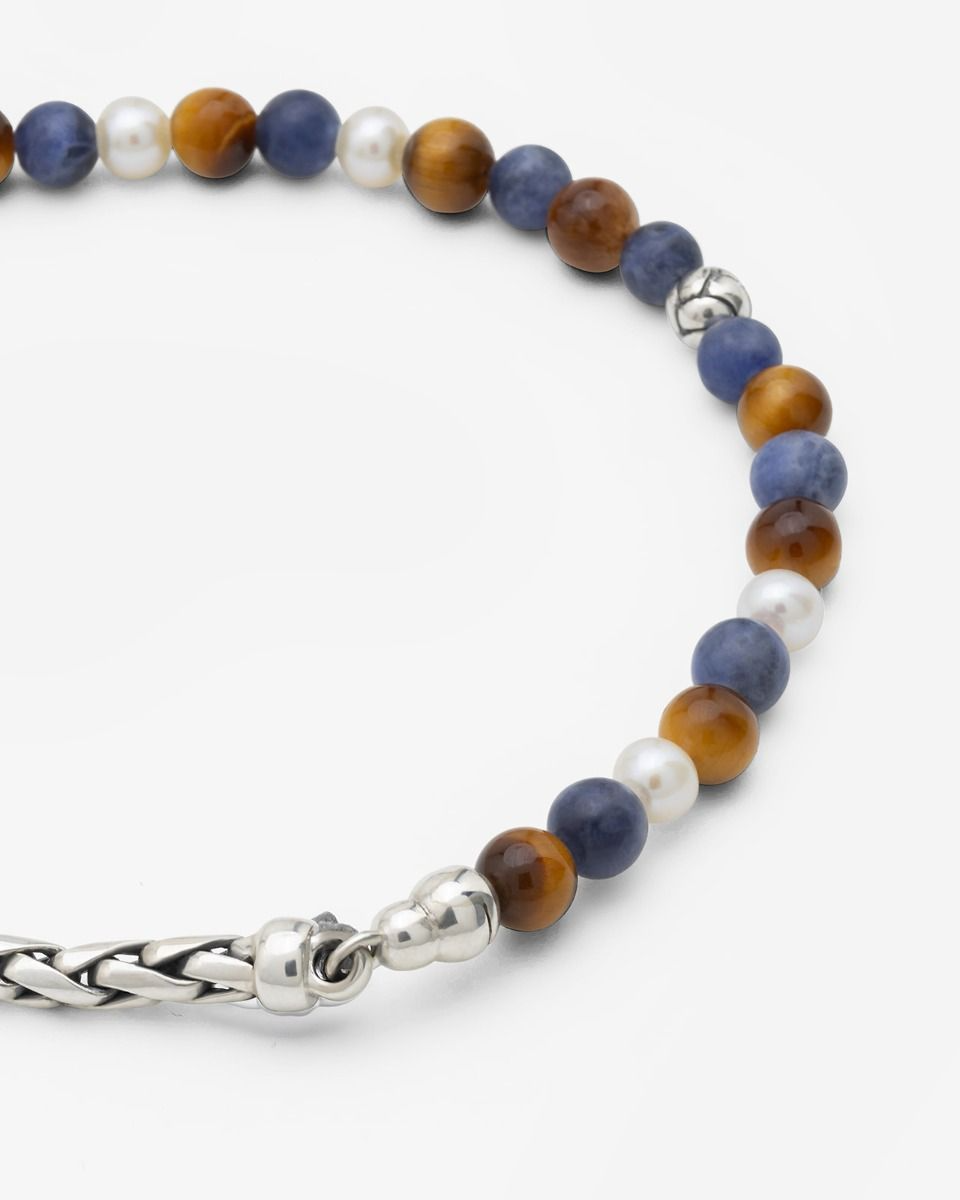 Buddha to Buddha Stacking armband Tiger Eye, Sodalite 038TIS
