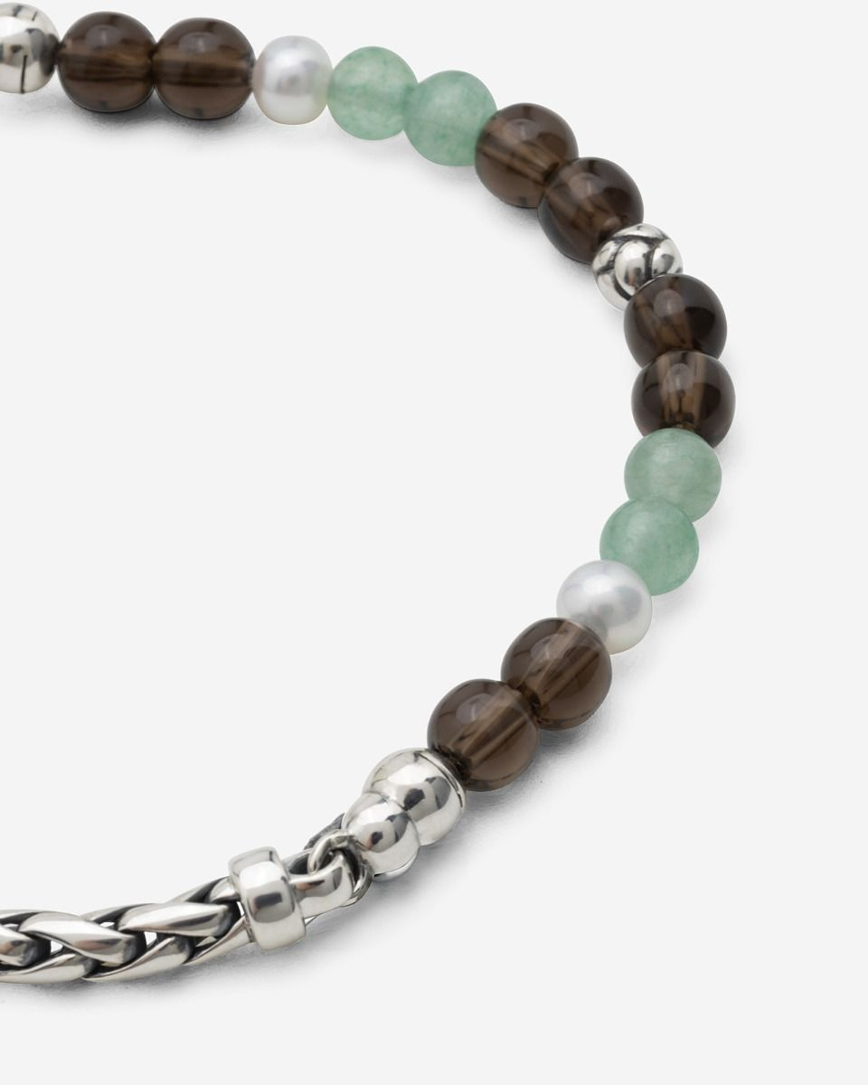 Buddha to Buddha Stacking armband Aventurine, Smokey Quartz 038AV