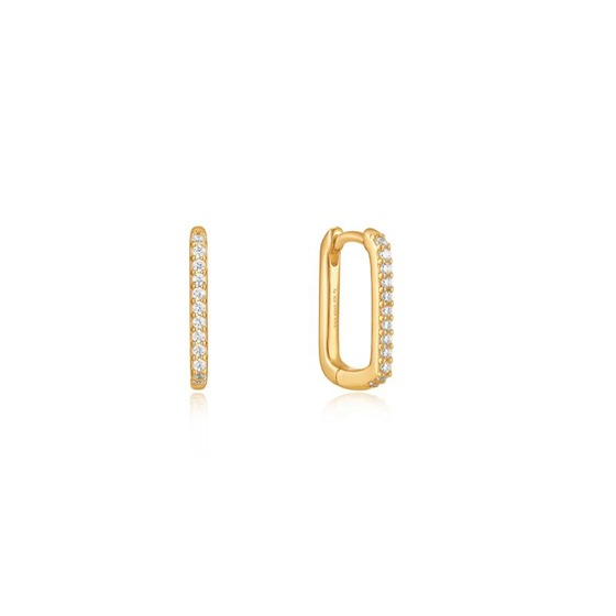 Ania Haie Glam Rock oorbellen - Glam Oval Hoop Verguld E037-04G