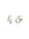 Ania Haie Tide Echo oorbellen - Two Tone Sparkling Stud Verguld E072-05T