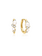 Ania Haie Starlit Drops oorbellen - Goldplated Shell Pearl Huggie Hoop Verguld E074-05G