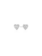 Ania Haie Starlit Drops oorbellen - Silver Pave Heart Stud Zilver E074-01H