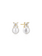 Ania Haie Luna Gaze oorbellen - Goldplated Shell Pearl Clover Stud Verguld E075-06G