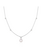 Ania Haie Luna Gaze ketting met hanger - Silver Bezel Station met Shell Pearl Zilver N075-09H