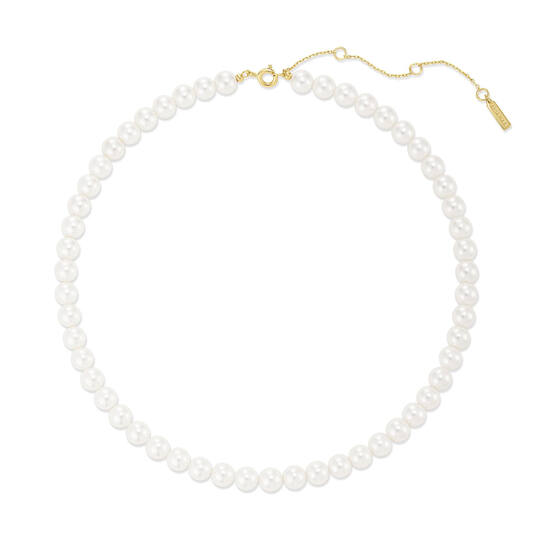 Ania Haie Luna Gaze ketting - Goldplated Classic Shell Pearl Beaded Verguld N075-03G