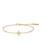 Ania Haie Starlit Drops armband - Goldplated Sparkling Lucky Clover Verguld B074-04G