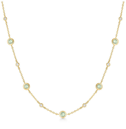 Ania Haie Ripple Joy ketting - Goldplated Mint green Station Verguld N073-05G