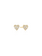 Ania Haie Starlit Drops oorbellen - Goldplated Pave heart Station Verguld E074-01G