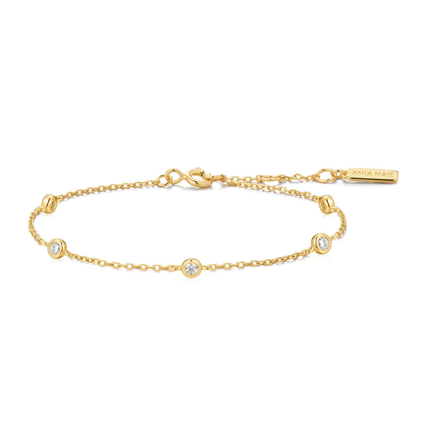 Ania Haie Starlit Drops armband - Goldplated Classic Station Verguld B074-02G